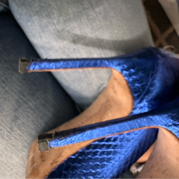 MANOLO BLAHNIK AS IS BIBI SNAKE PUMP SZ 38.5 SHOE - Picture 4 of 6